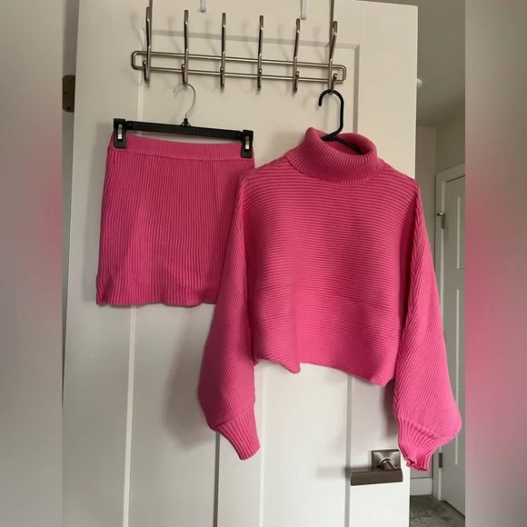 HOT Mini Skirt Zara Sweater Skirt Set Zara Knit Sweater And Mini